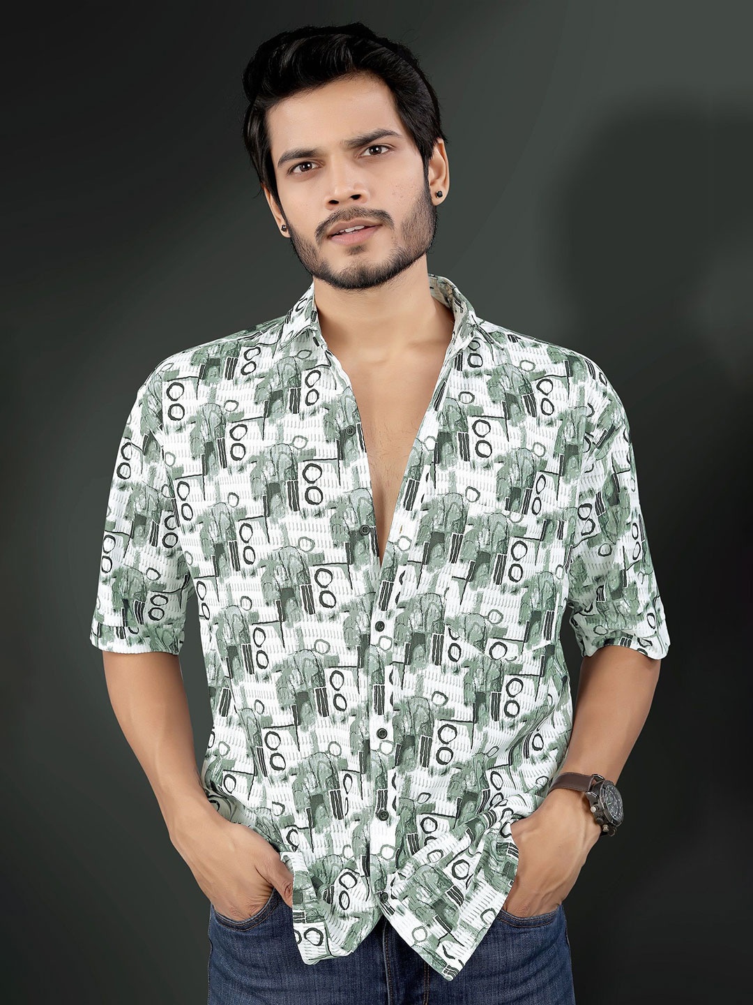 

MARMIC FAB Men Comfort Opaque Printed Casual Shirt, Multi