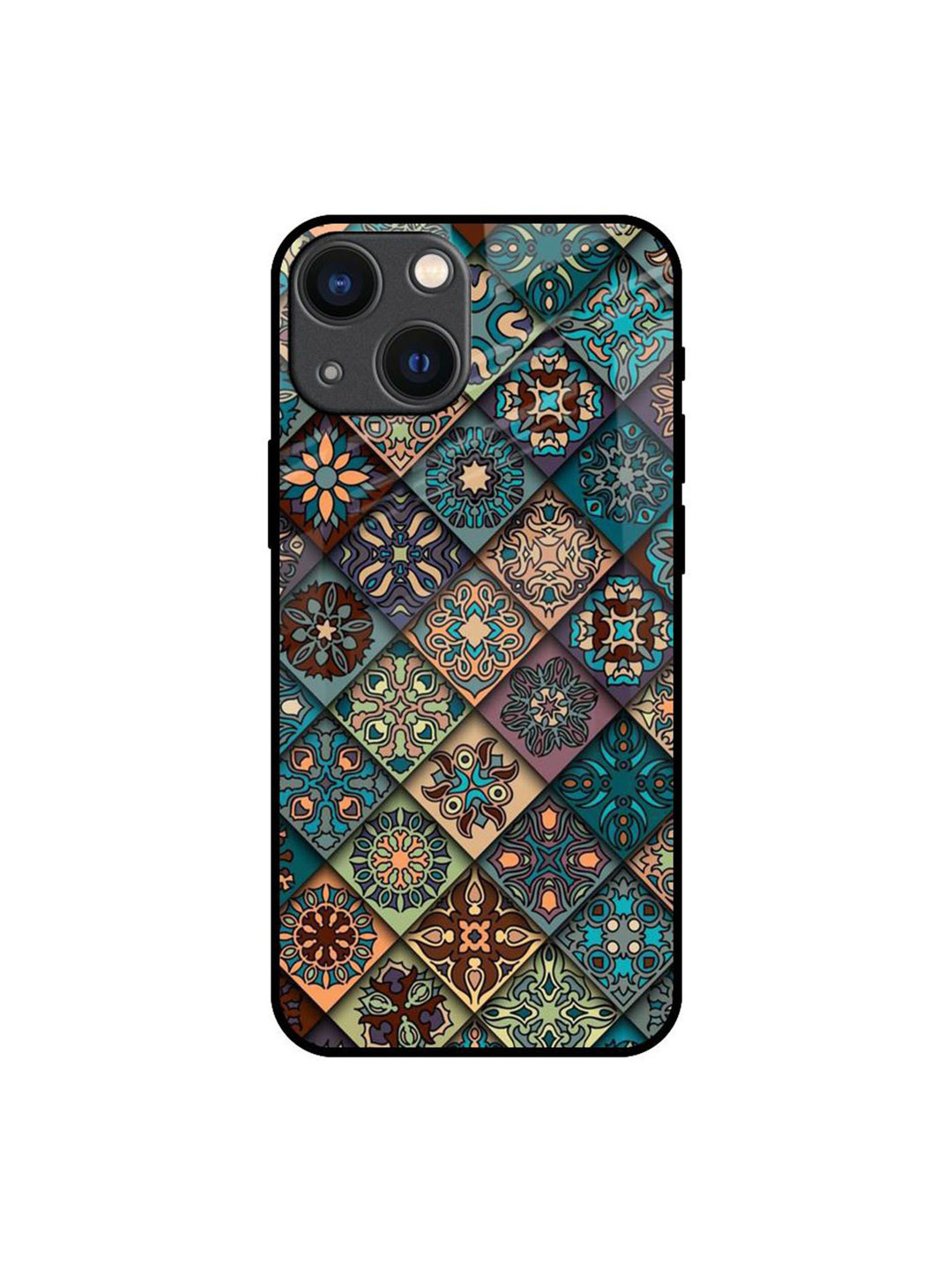 

QRIOH Quirky Printed iPhone 14 Plus Back Case Mobile Accessories, Turquoise blue