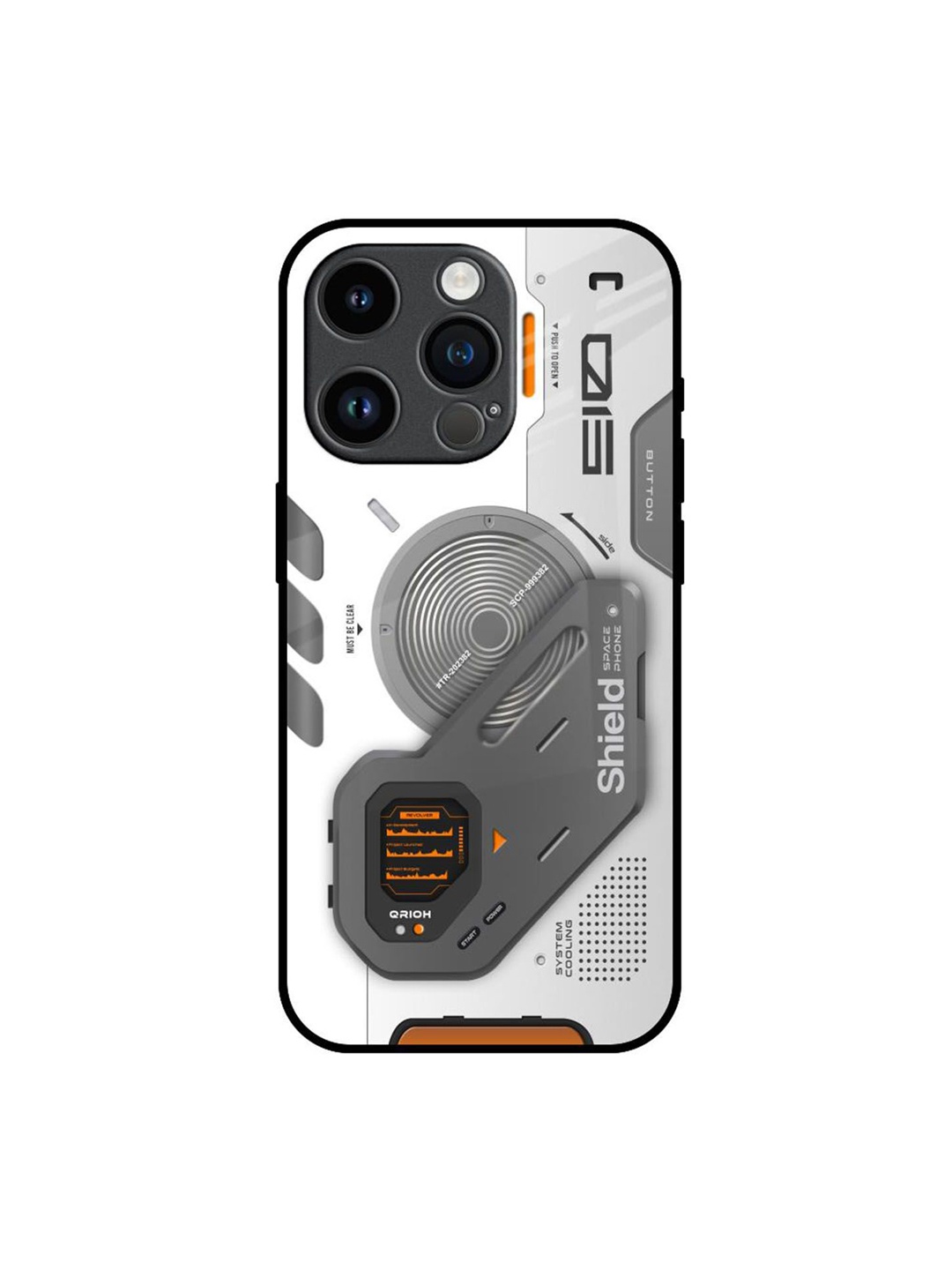 

QRIOH Typography Printed iPhone 14 Pro Back Case Mobile Accessories, White