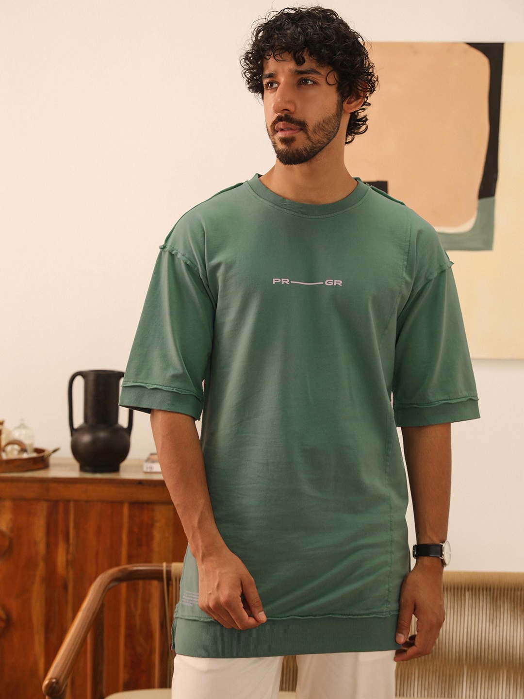 

PRIMAL GRAY Men Organic Cotton Pockets T-shirt, Blue