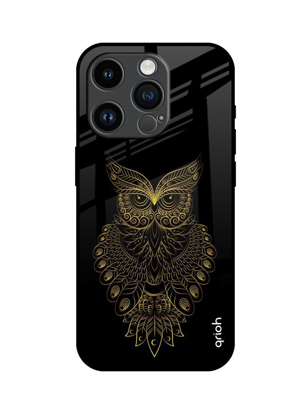 

QRIOH Quirky Printed iPhone 14 Pro Back Case Mobile Accessories, Black