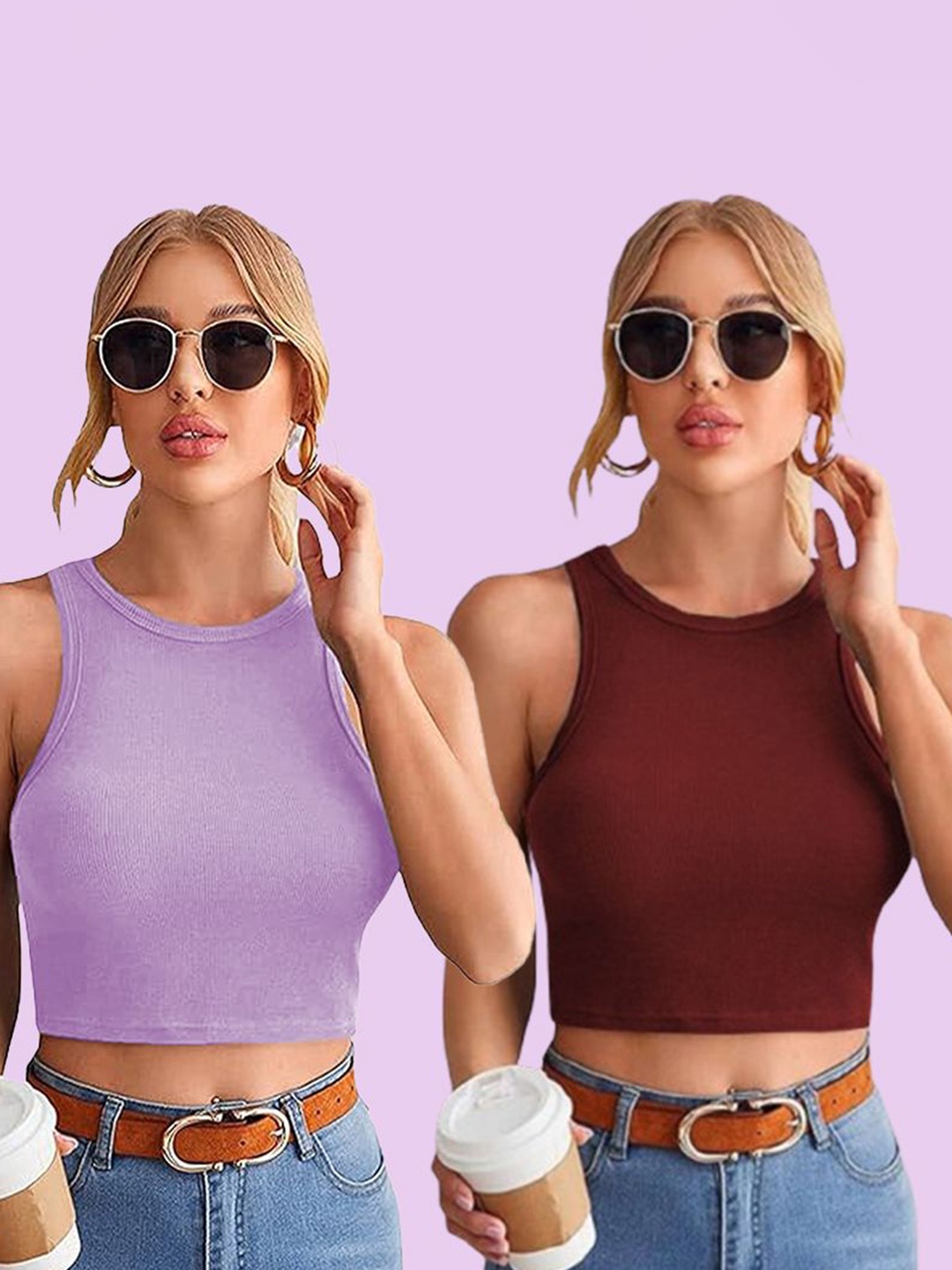 

Mast & Harbour Cotton Crop Top, Multi