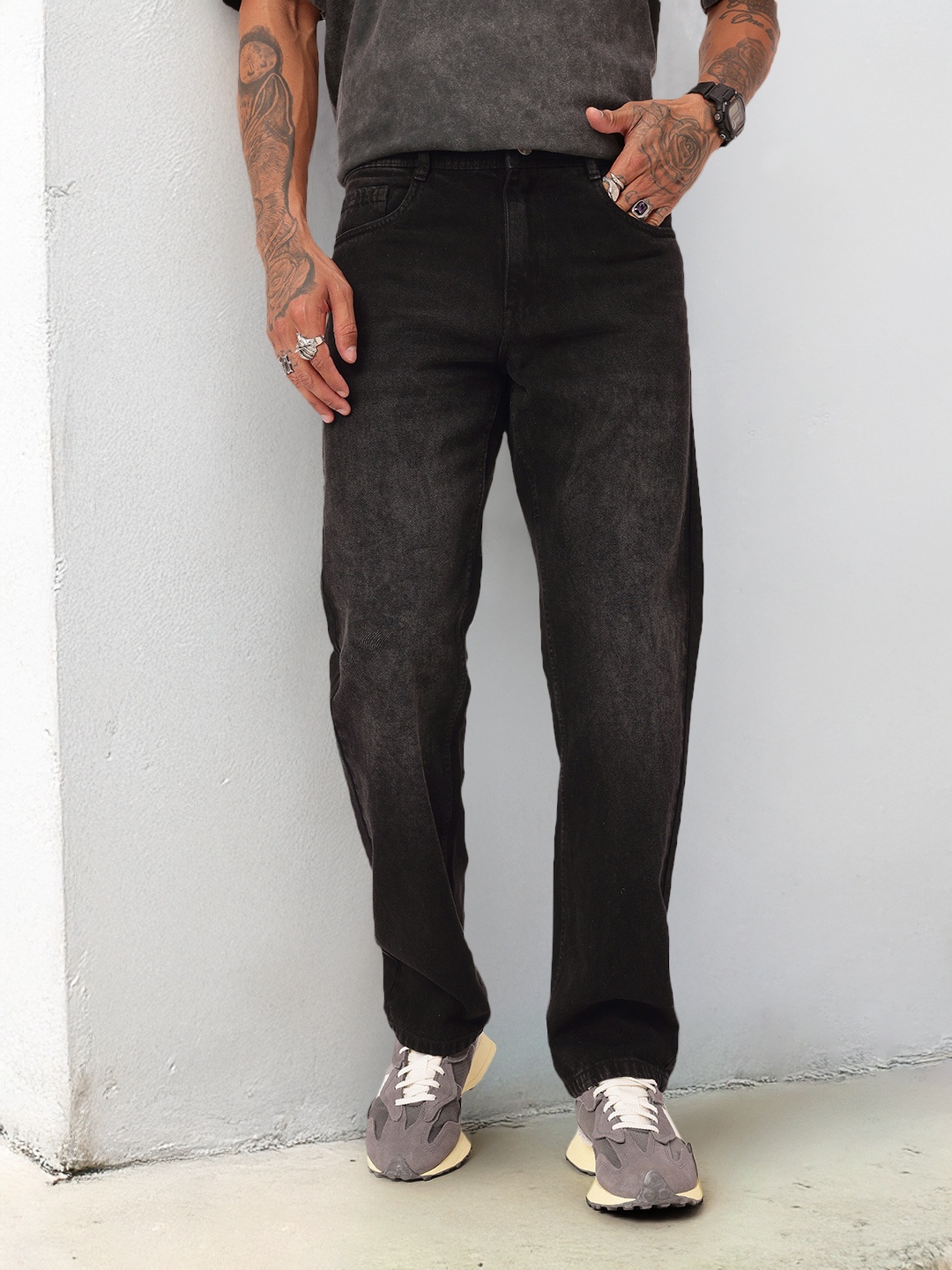 

Kook N Keech Men Street Cool Straight Fit Jeans, Black