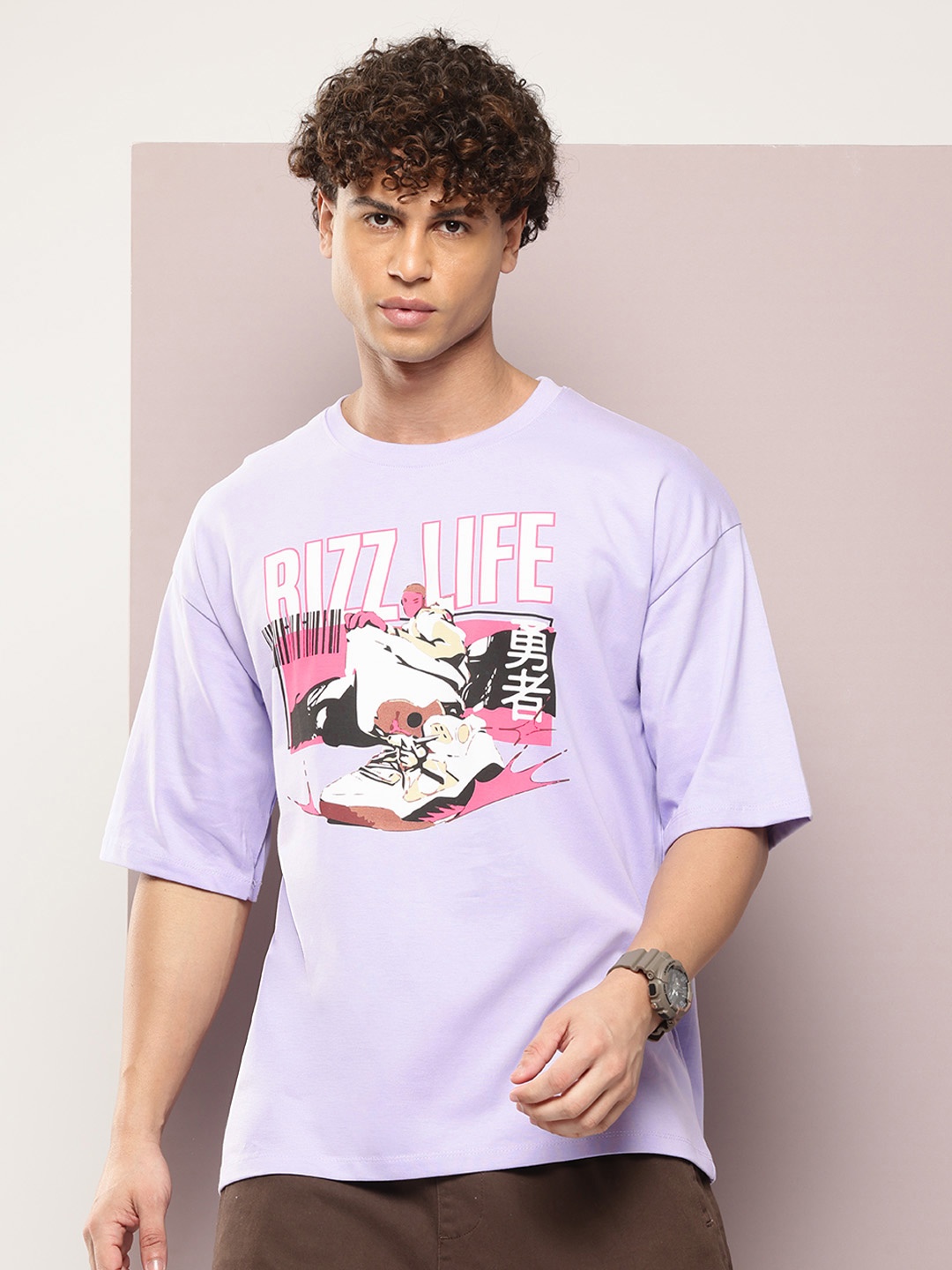 

Kook N Keech Disney Printed Oversized Pure Cotton T-shirt, Lavender