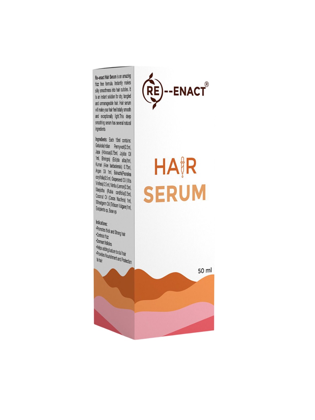 

RE-ENACT Hair Serum With Coconut Oil - 50 ml, White