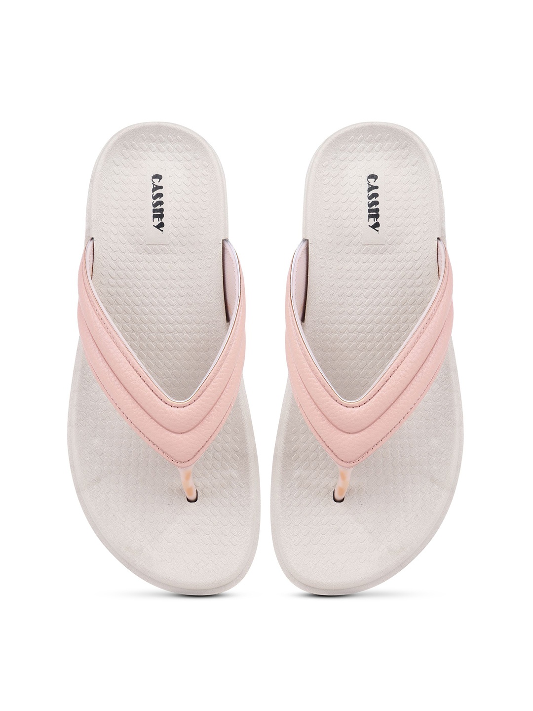 

CASSIEY Women Rubber Thong Flip-Flops, Pink