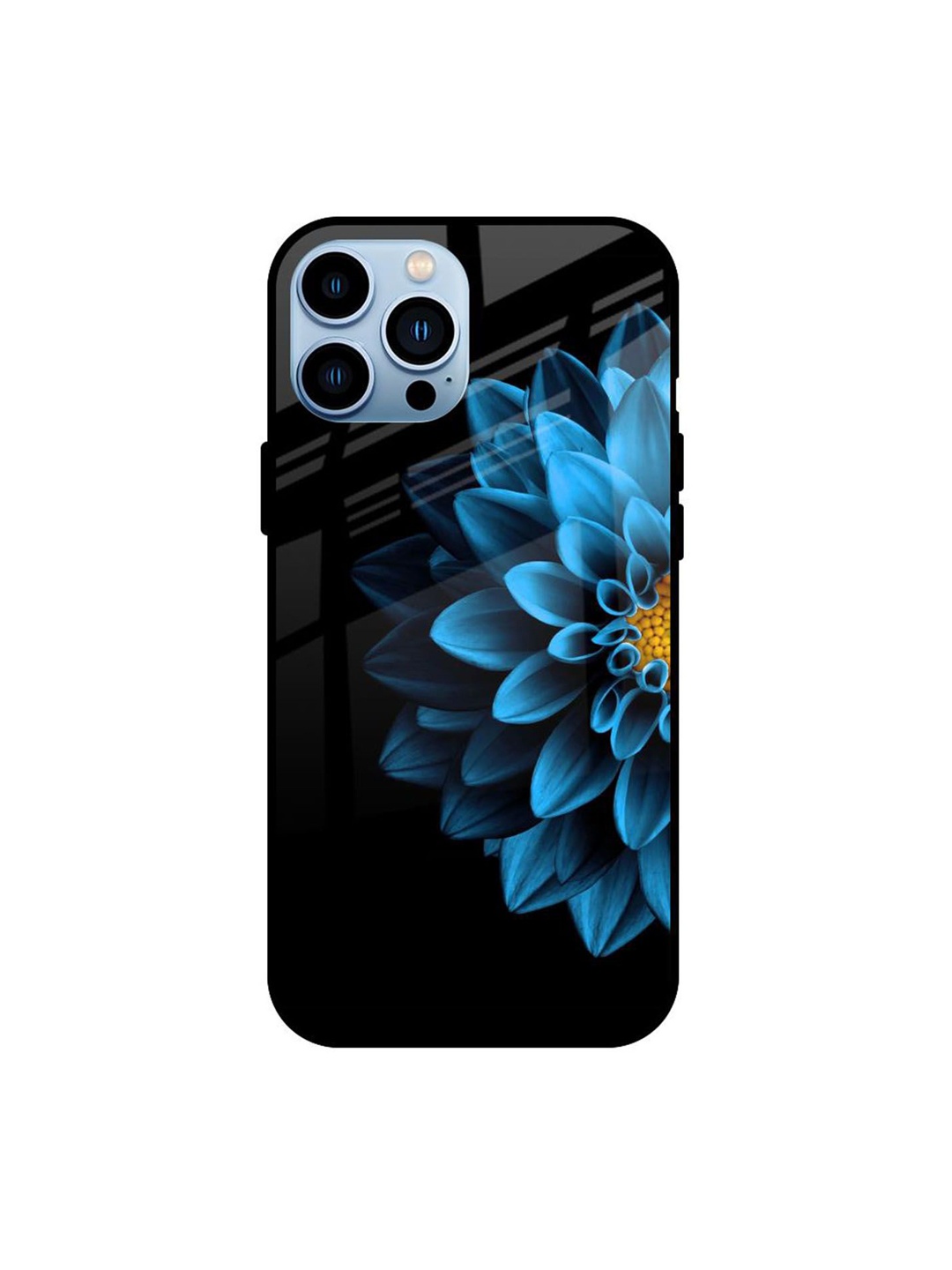 

QRIOH Floral Printed iPhone 13 Pro Max Back Case Mobile Accessories, Black