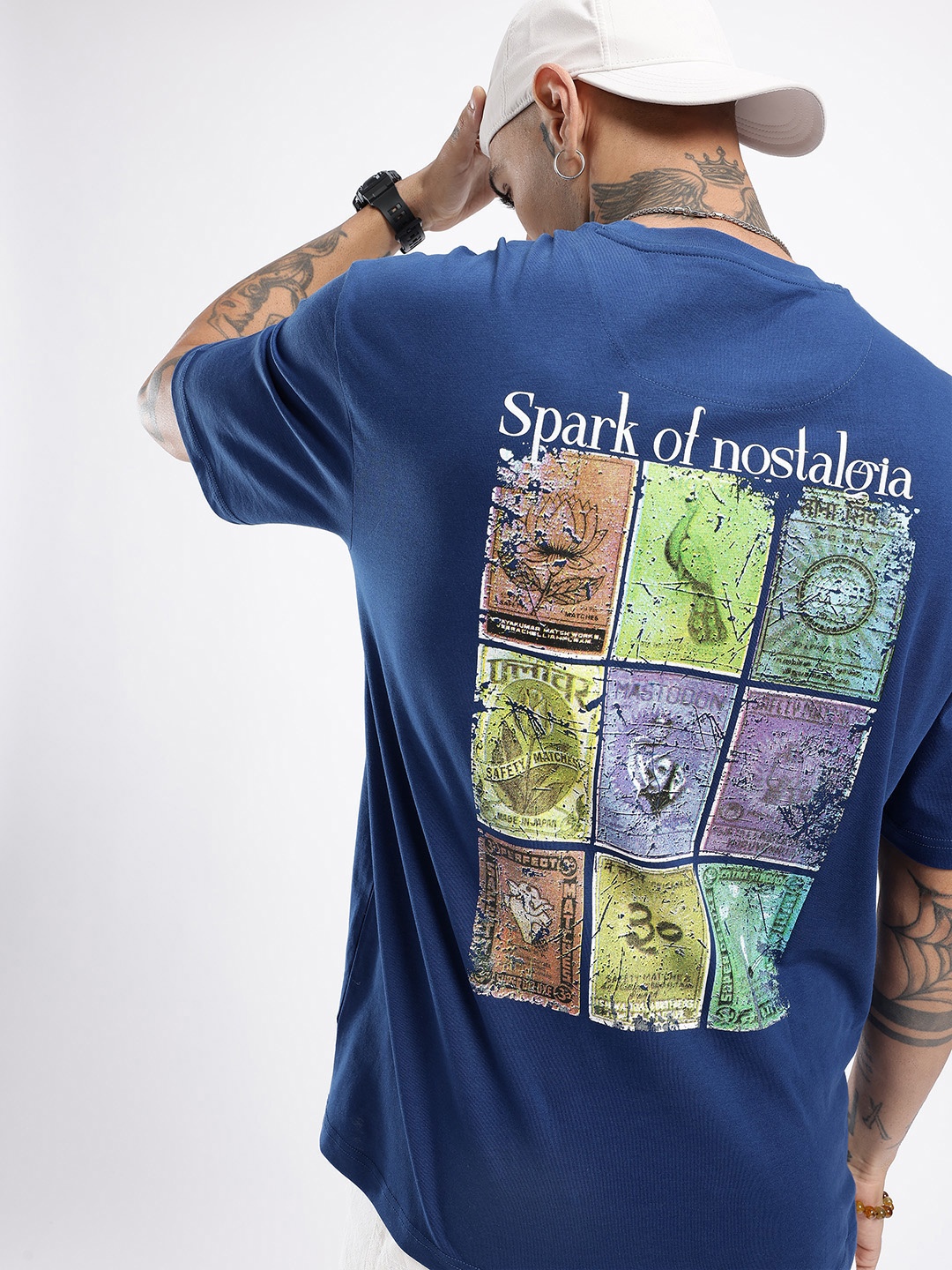 

glitchez Street Savvy Printed Relaxed Fit T-shirt, Blue
