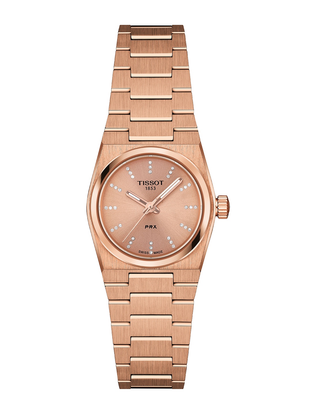 

TISSOT Women Dial & Stainless Steel Bracelet Style Straps Analogue Watch T1370103350600, Nude