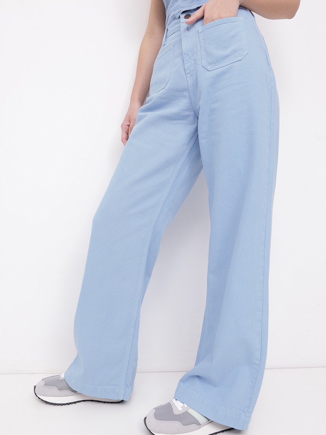 

DressBerry Reworked & Ready Wide Leg Jeans, Blue