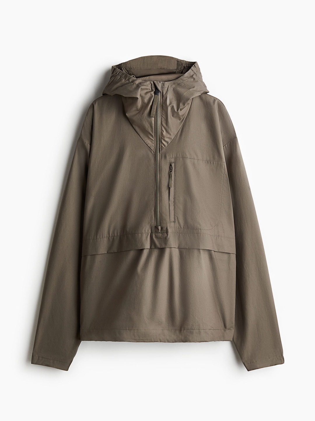 

H&M Water-Repellent Popover Jacket, Brown