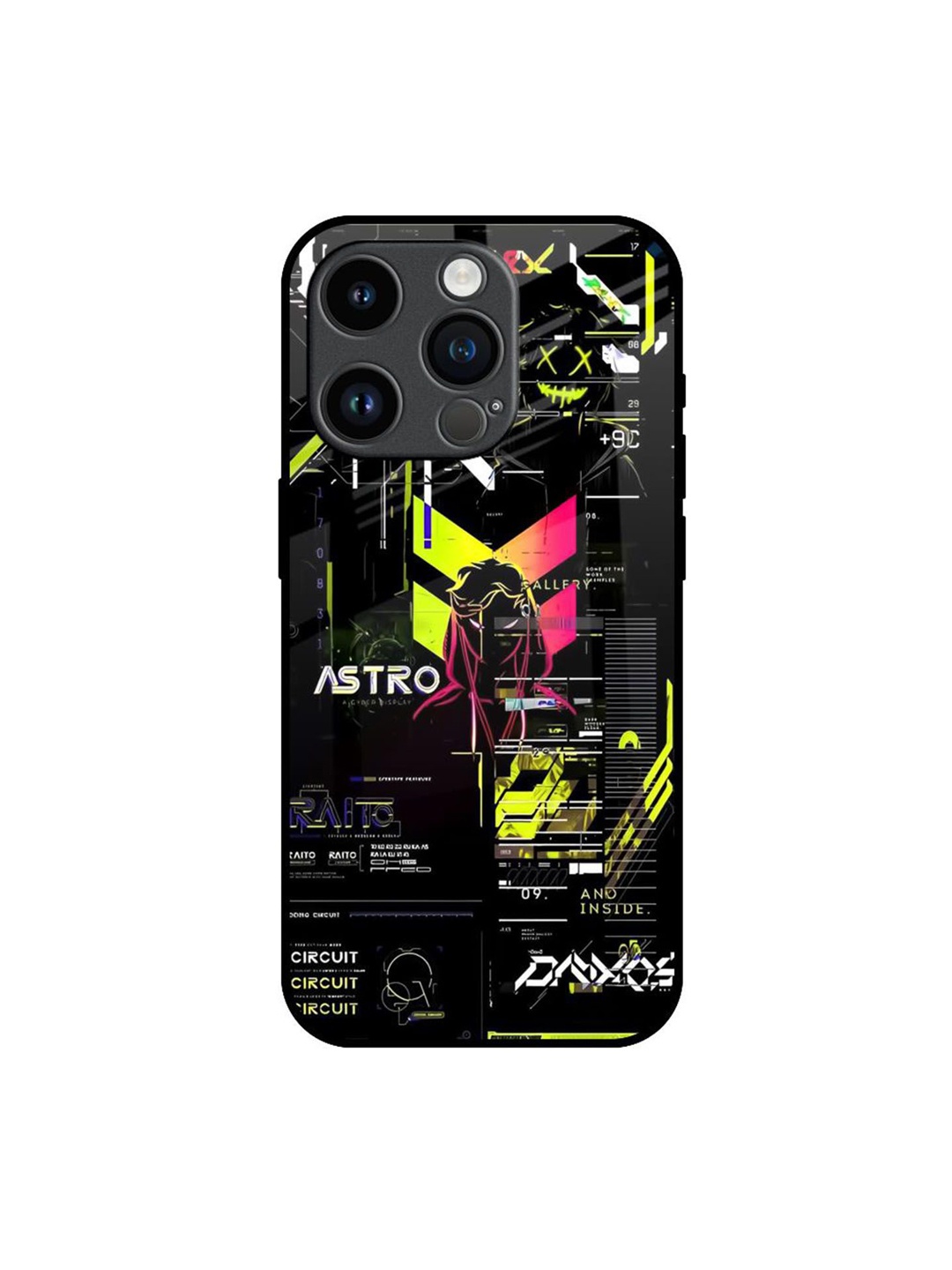 

QRIOH Typography Printed iPhone 14 Pro Back Case Mobile Accessories, Black