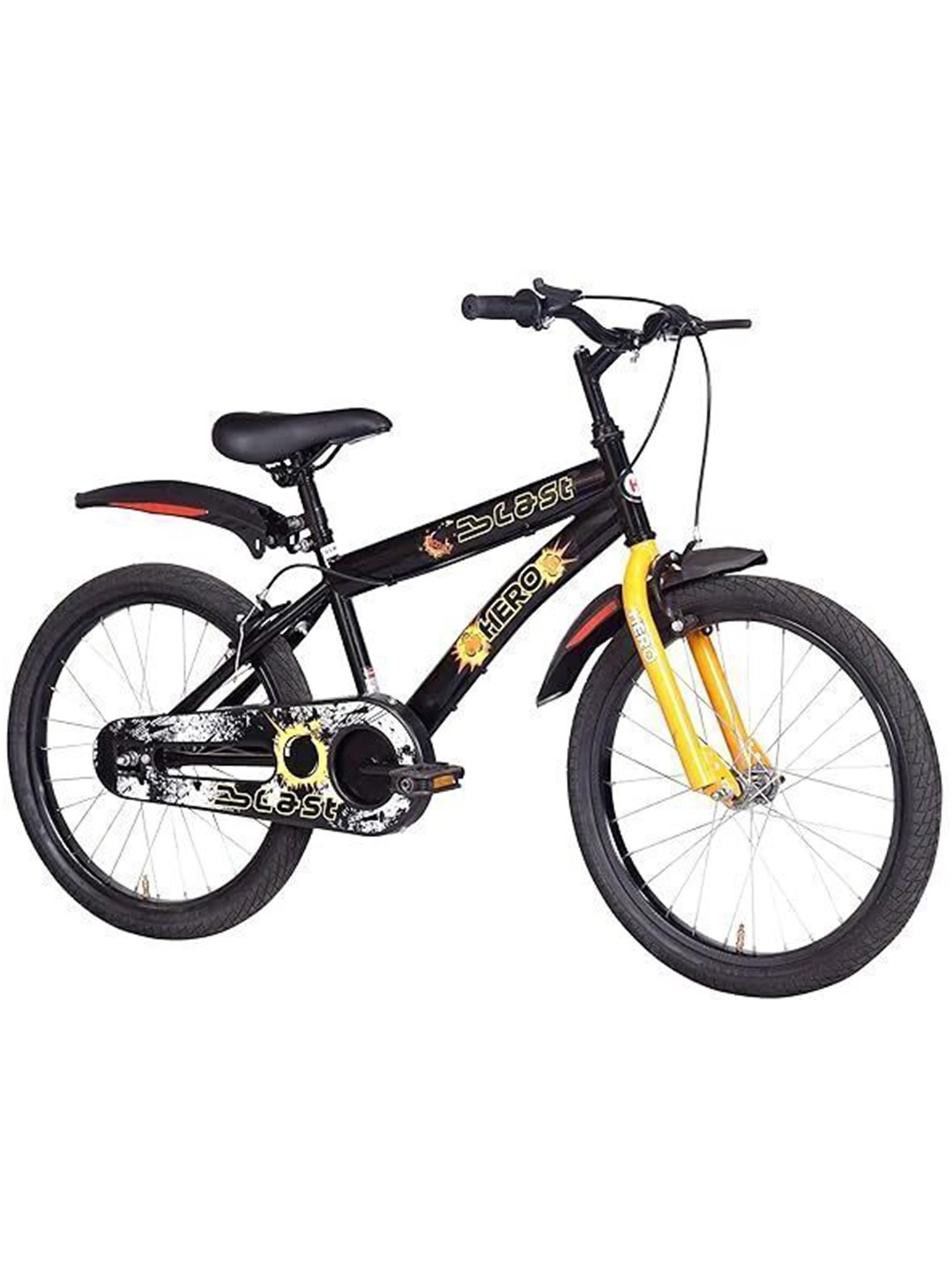 

Hero Kids Printed Blast 20T Single Speed Bicycle, Black