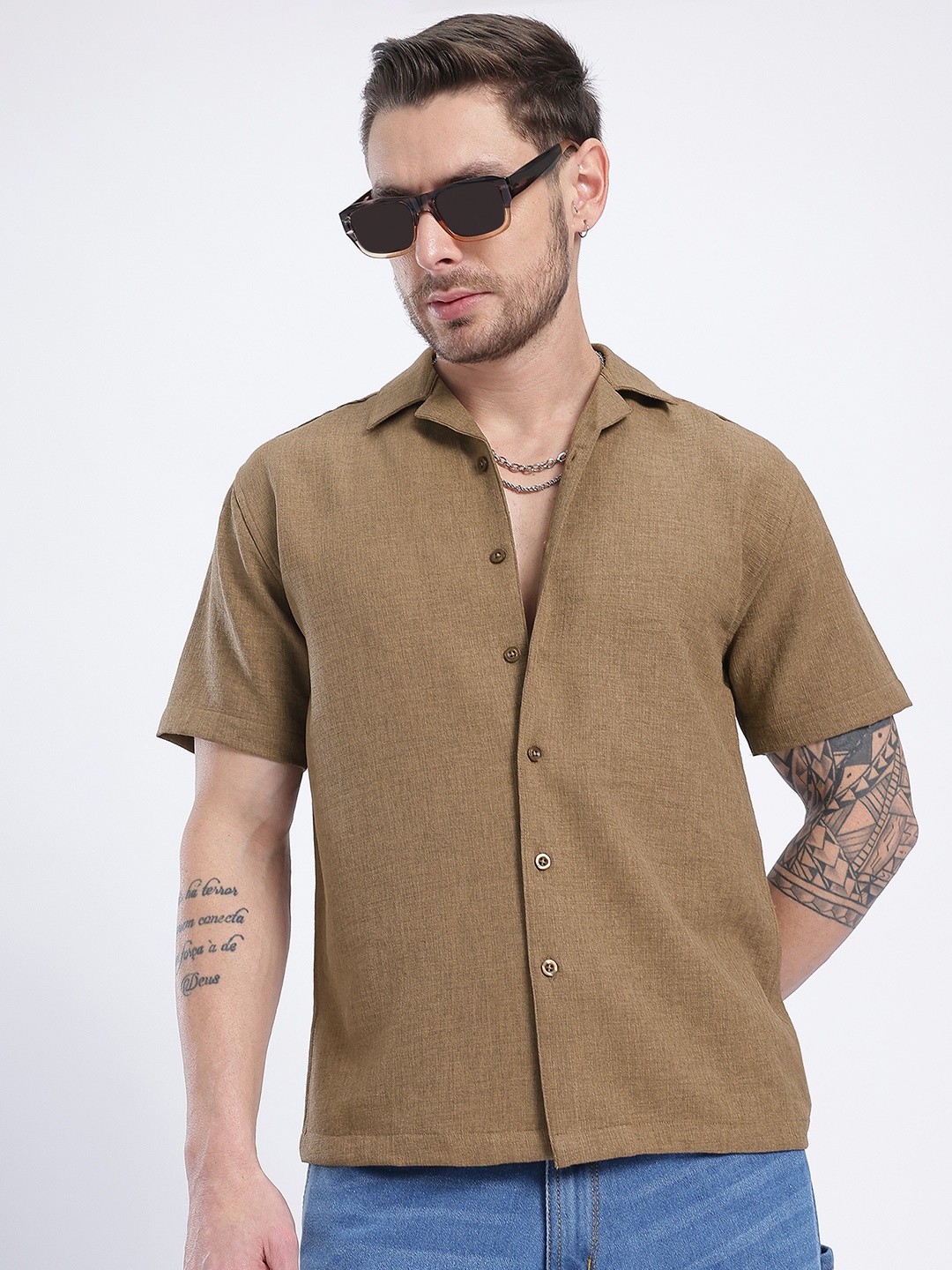 

glitchez Desert Dreams Relaxed Shirt, Brown