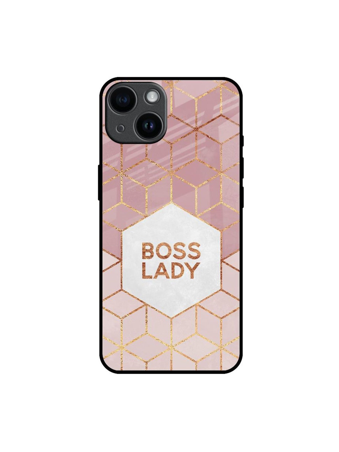 

QRIOH Quirky Printed iPhone 14 Back Case Mobile Accessories, Pink