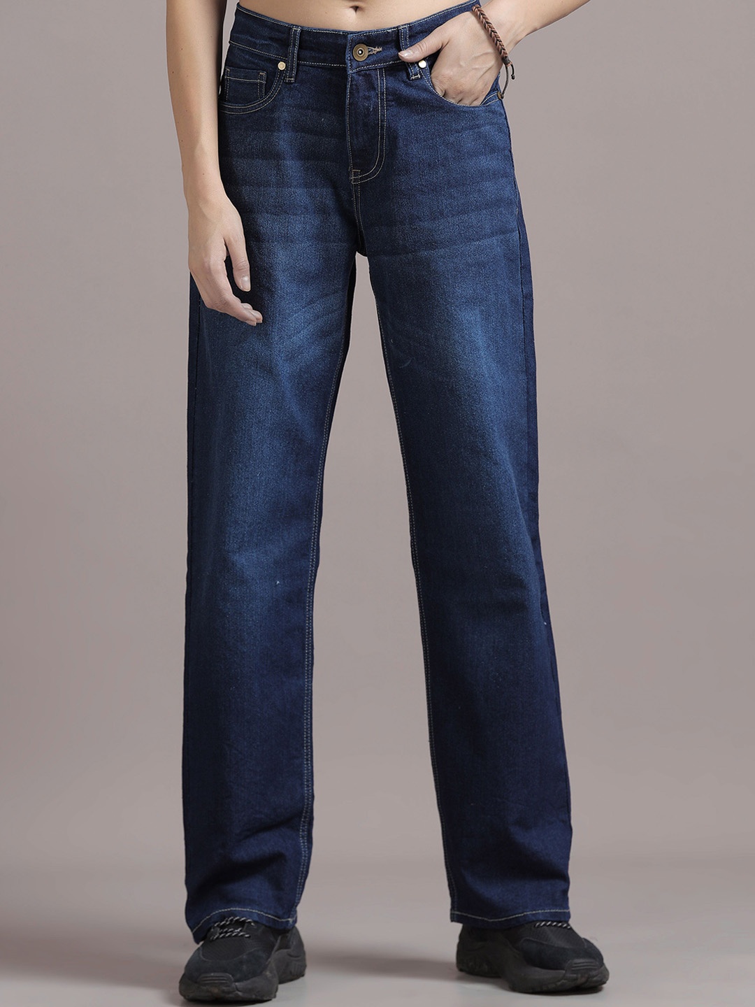 

Chemistry Women Comfort High-Rise Heavy Fade Stretchable Jeans, Blue