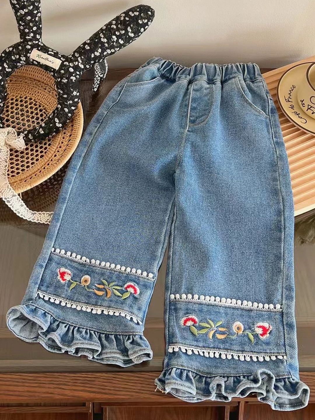 

FOREVER FRIDAY Girls Ethnic Motifs Culottes Trousers, Blue