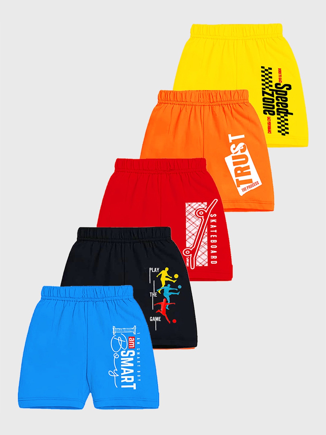 

KUCHIPOO Boys Conversational Printed Shorts, Red
