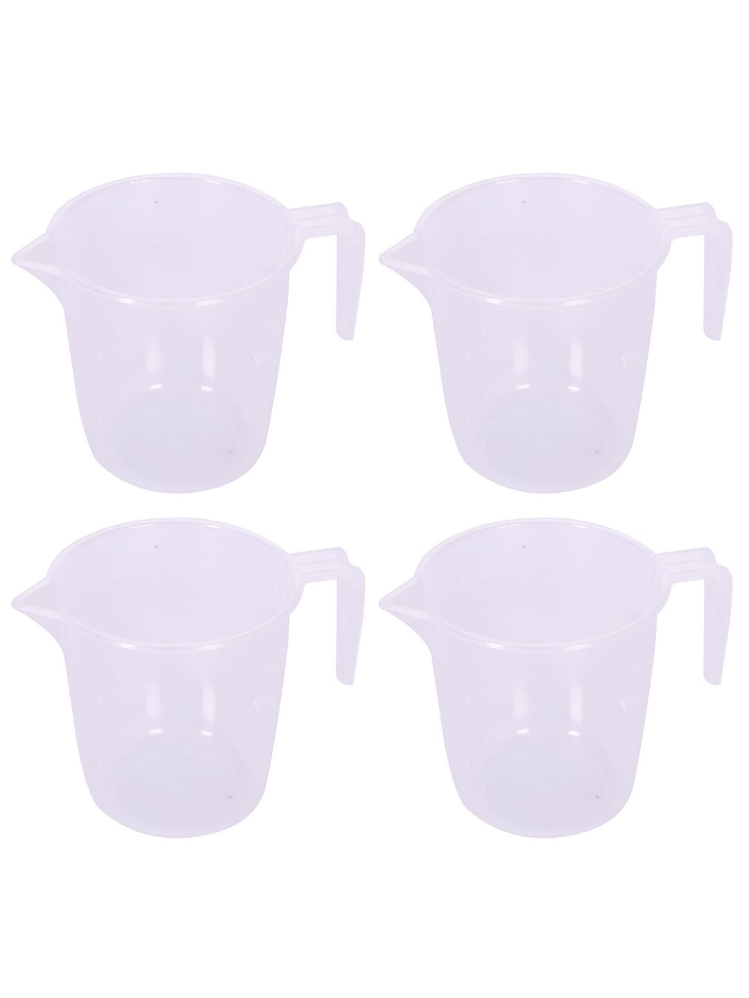 

Kuber Industries Transparent 4 Pieces Bath Mugs 1L Each