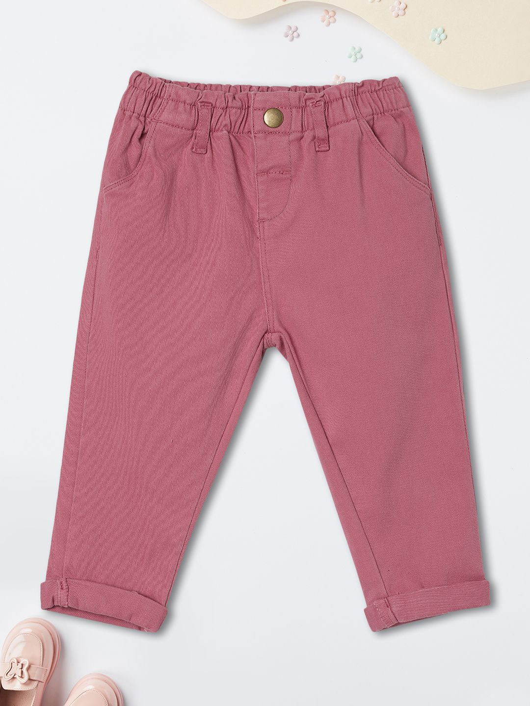 

max Girls Pleated Trousers, Pink