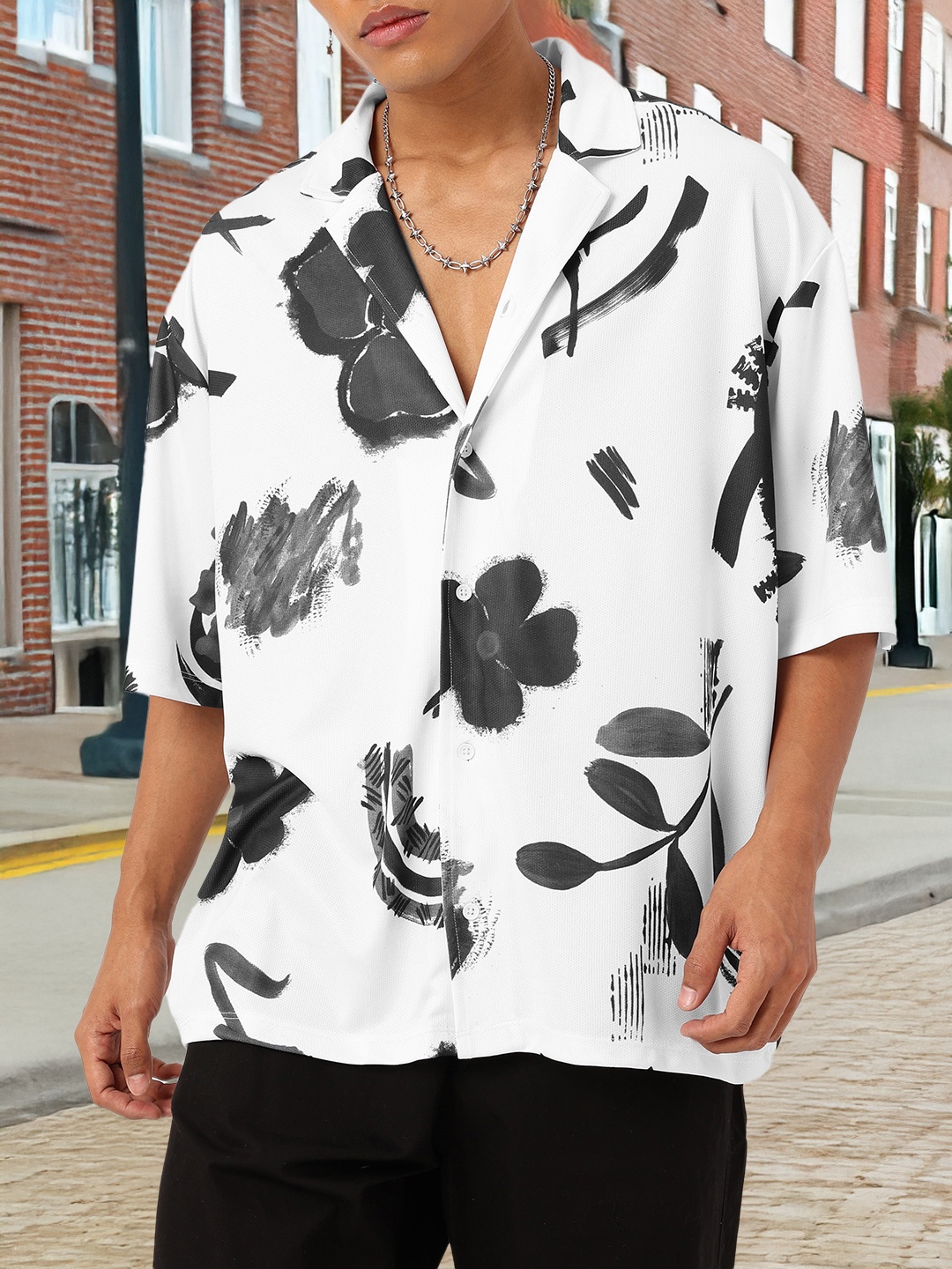 

Kook N Keech Street Savvy Printed Oversized Shirt, White