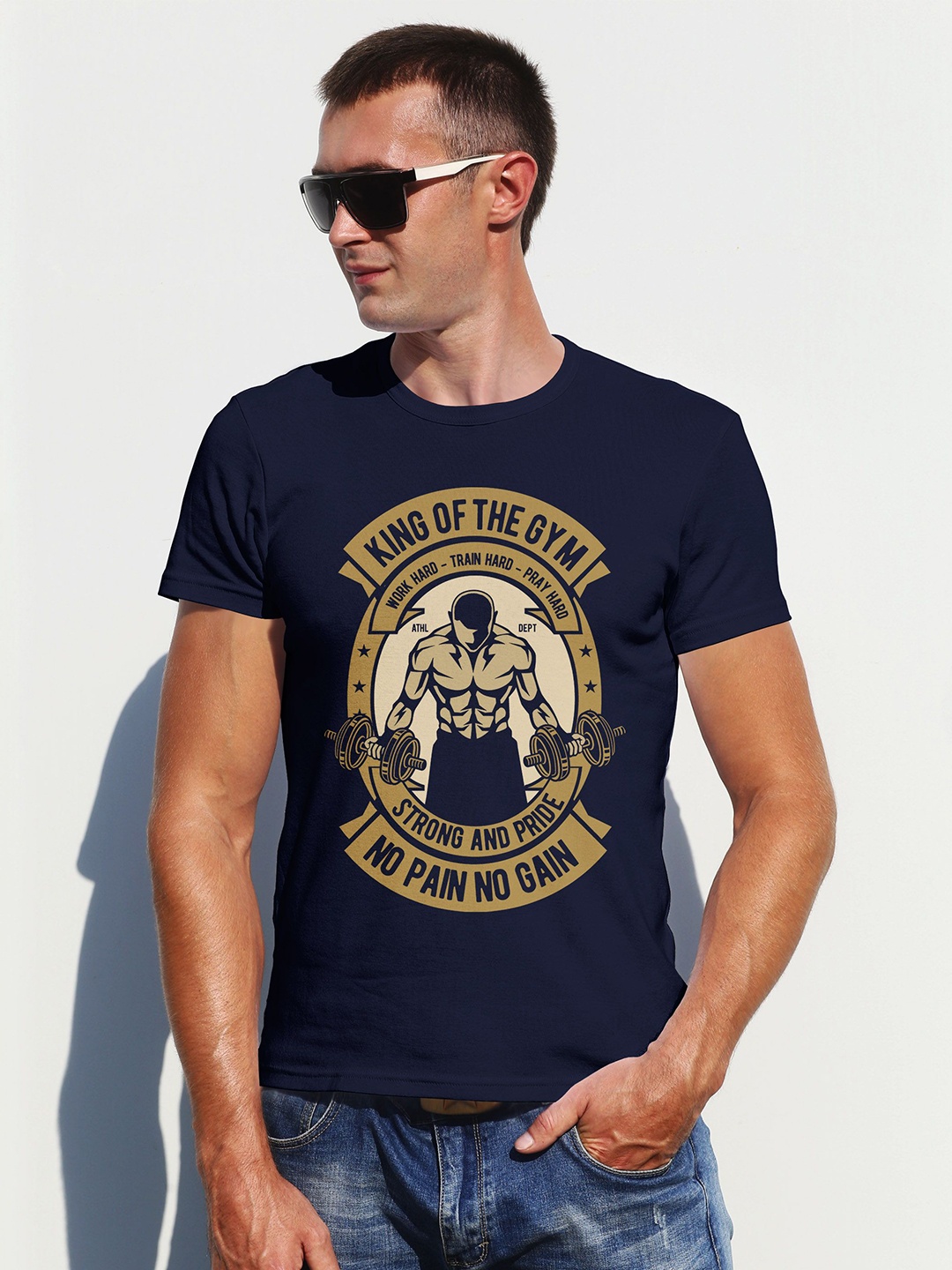 

Moda Rapido Men Printed T-shirt, Navy blue