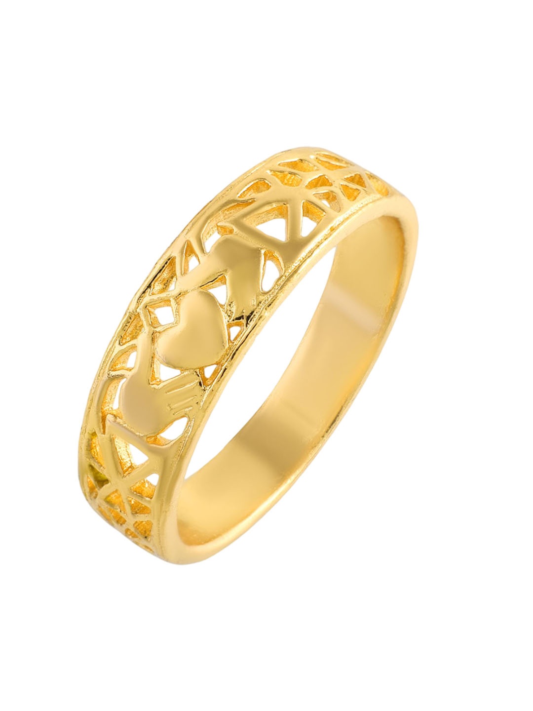 

MEMOIR Gold-Plated Heart shaped Finger Ring
