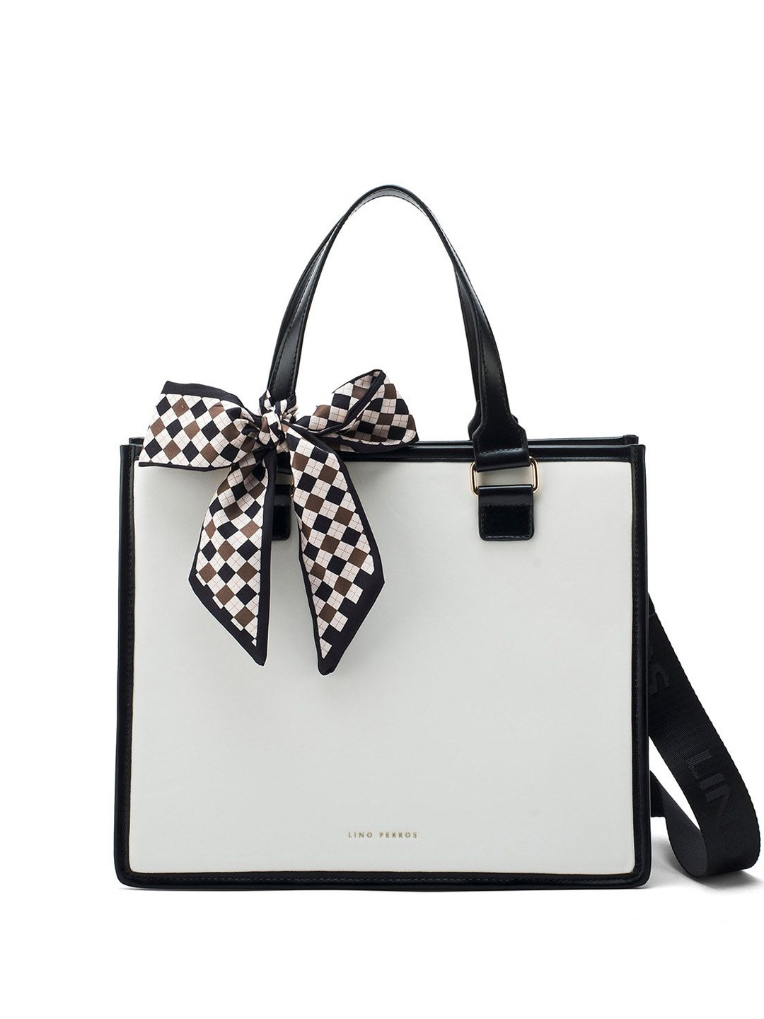 

Lino Perros Swagger Tote Bag with Bow Detail, Black
