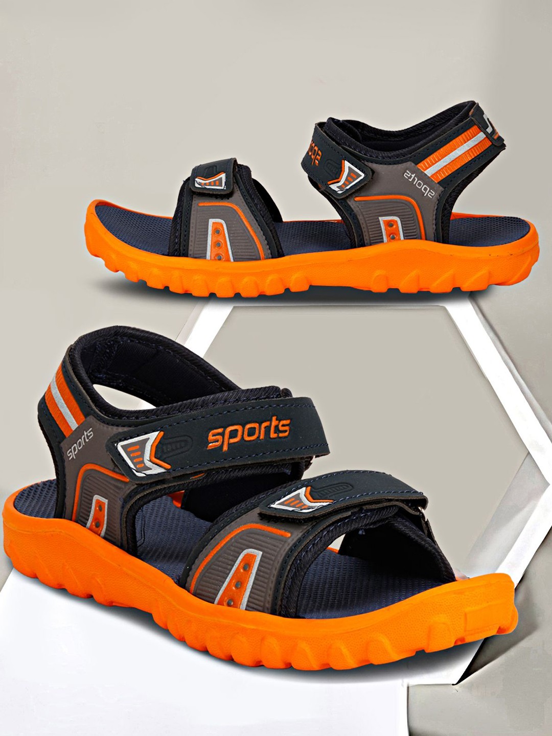 

Genial Men Comfort Sandals, Orange