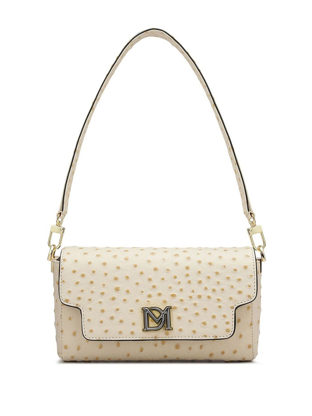 

Da Milano Textured Leather Shoulder Bag, White