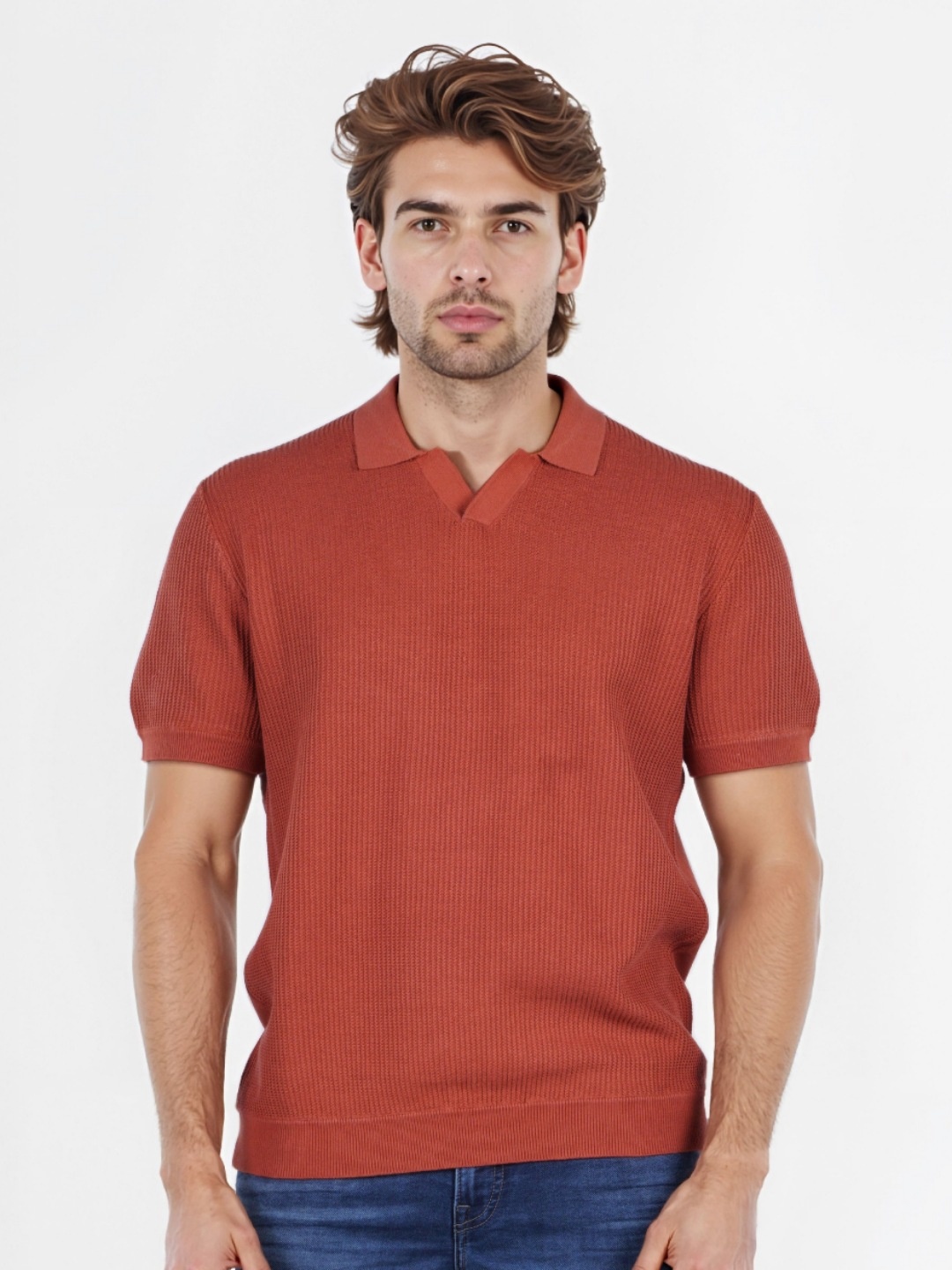 

Celio Men Polo Collar Pockets T-shirt, Orange