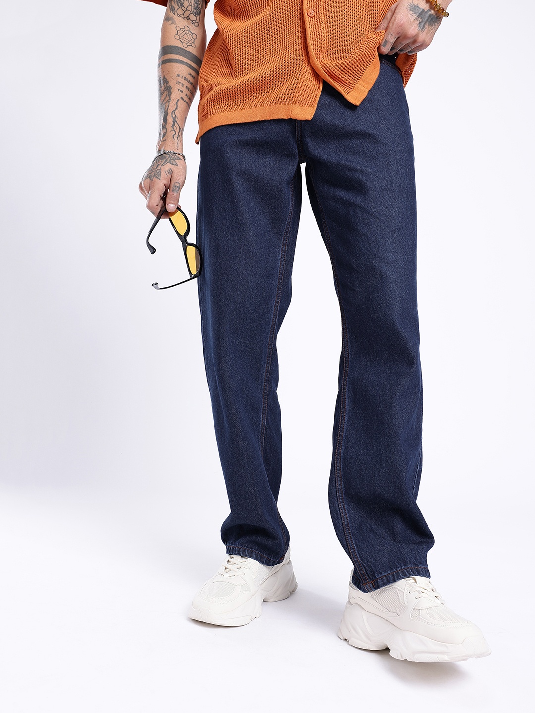 

glitchez Men Classic Vibe Straight Fit Jeans, Blue