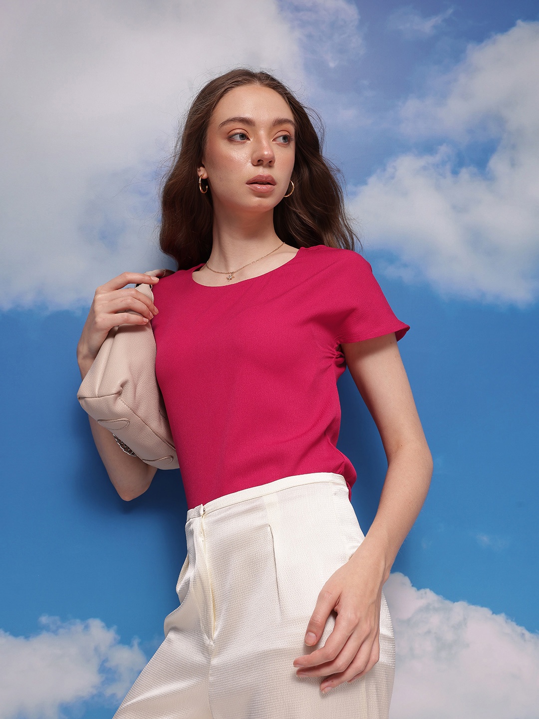 

CORSICA Textured Top, Red