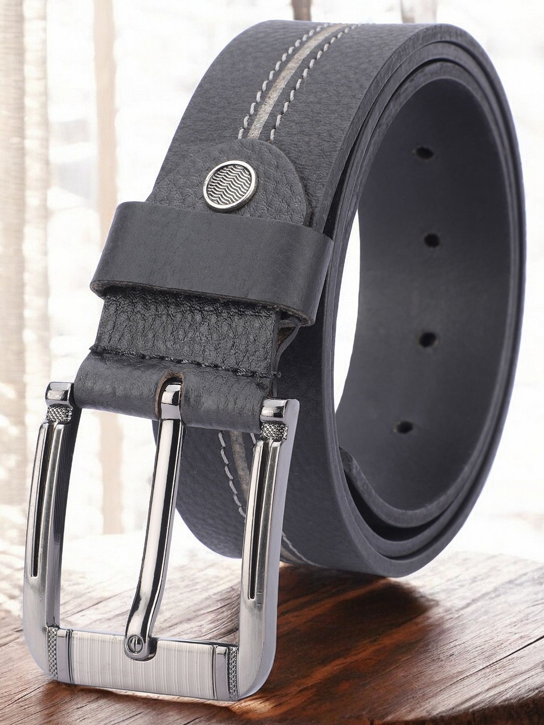 

The Roadster Lifestyle Co Genuine Leather Casual Belt, Black