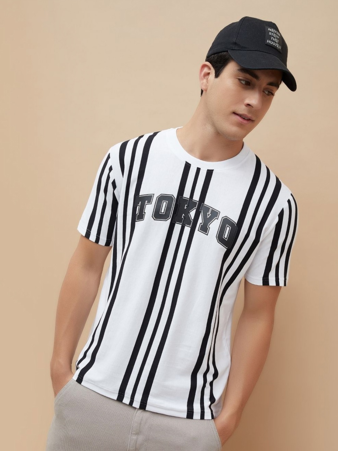 

Fame Forever by Lifestyle Men Printed Applique T-shirt, White