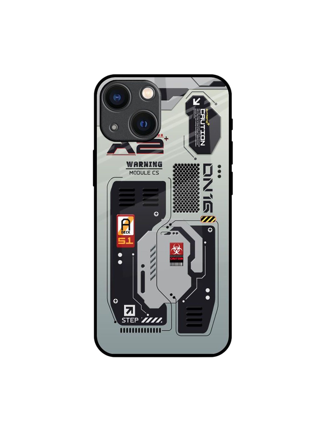 

QRIOH Typography Printed iPhone 14 Plus Back Case Mobile Accessories, Grey