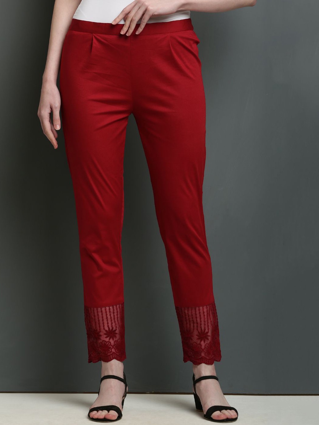 

Sellingsea Women Trousers, Maroon