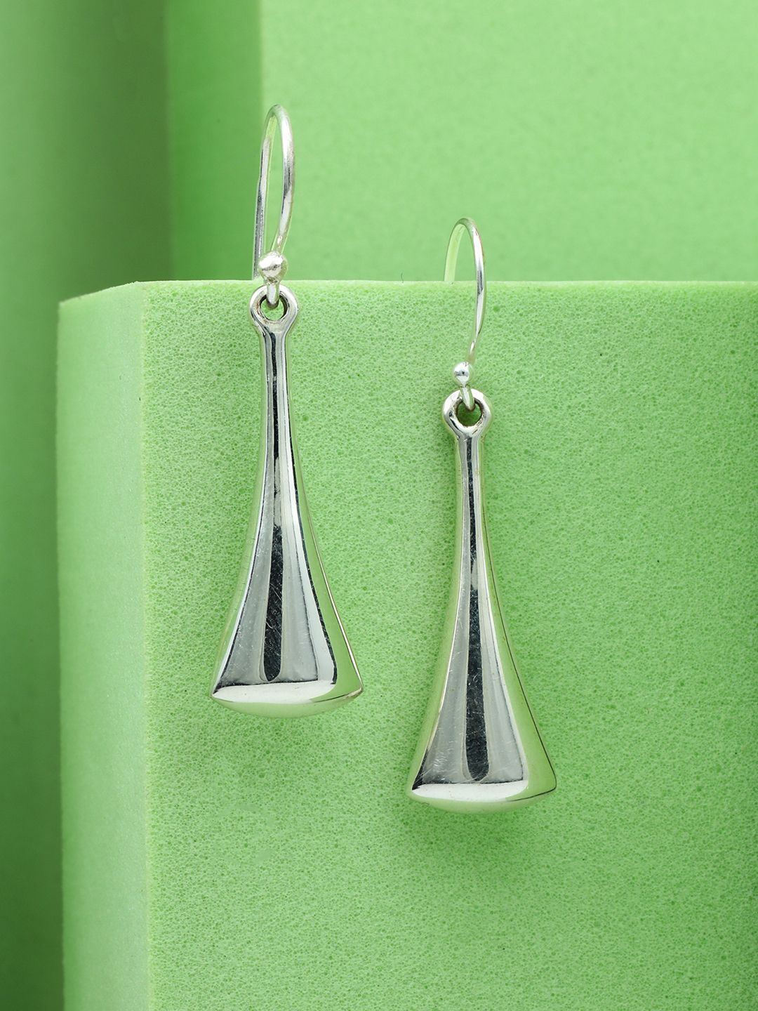 

MAIRA 925 Sterling Silver Rhodium-Plated Contemporary Drop Earrings