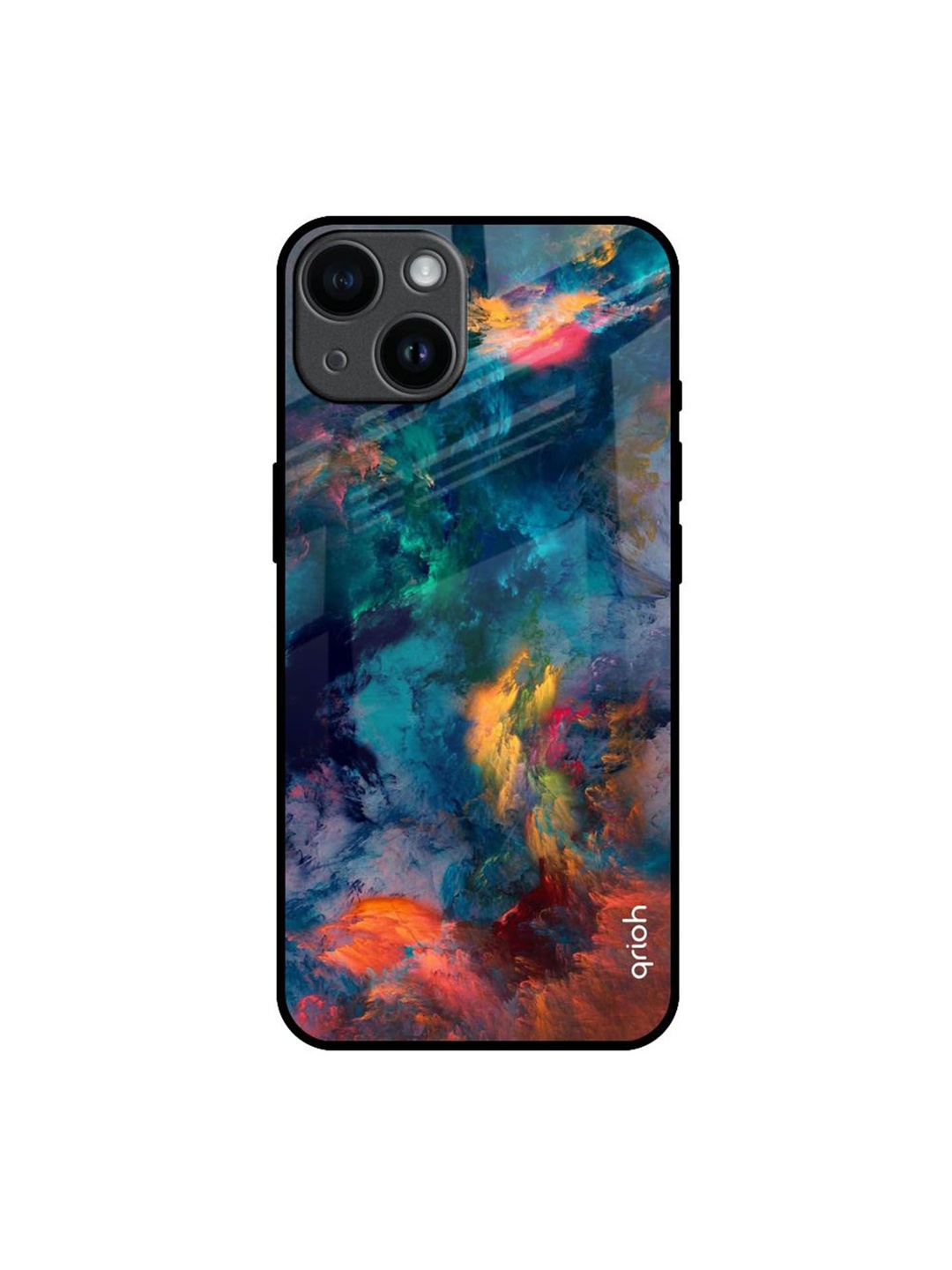 

QRIOH Quirky Printed iPhone 14 Back Case Mobile Accessories, Blue