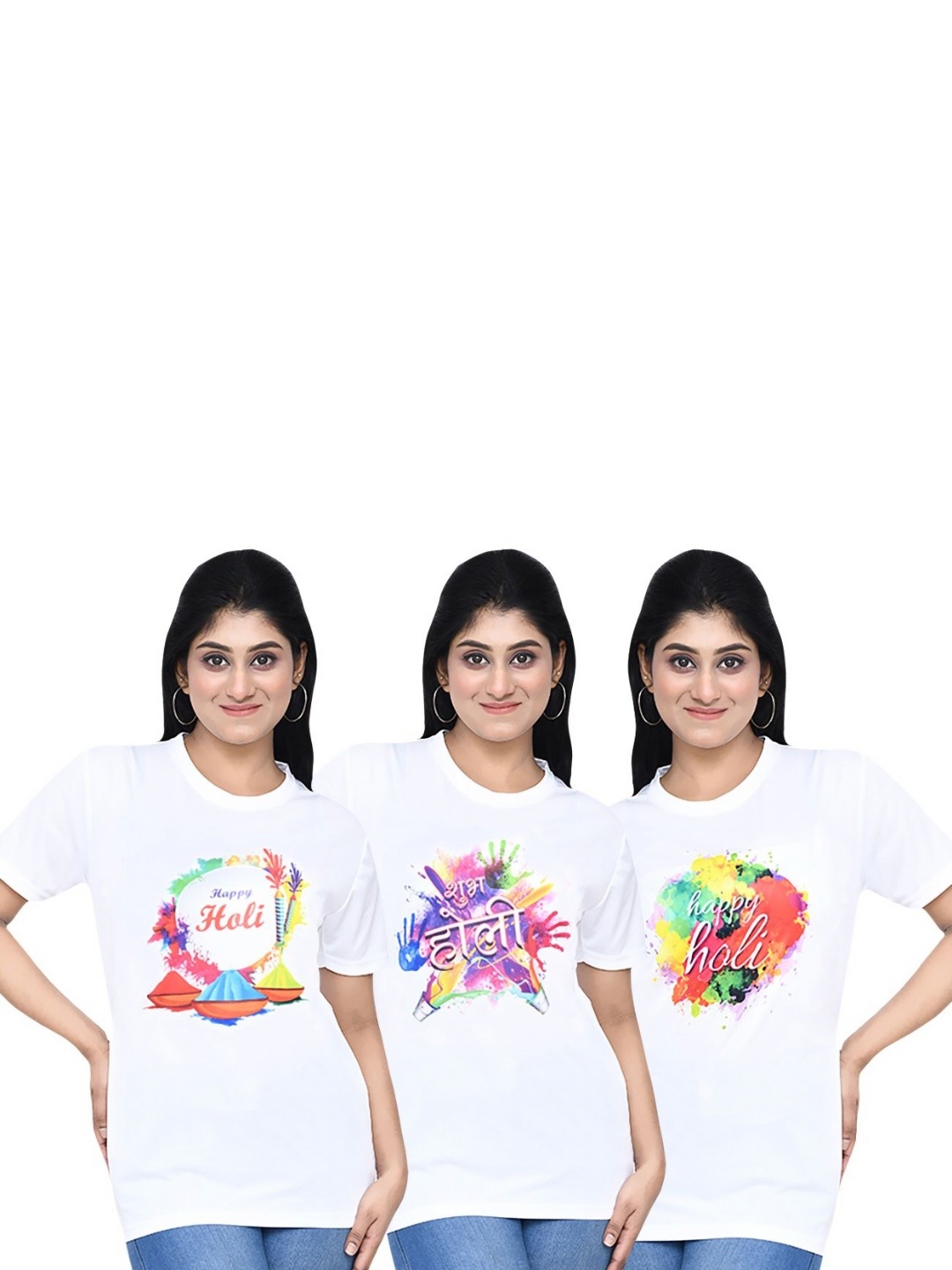 

RAPL Women 3 Printed T-shirt, White