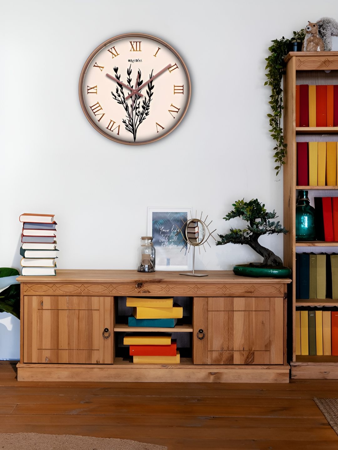 

OLIVE TREE Copper-Toned & Black Traditional Wall Clock