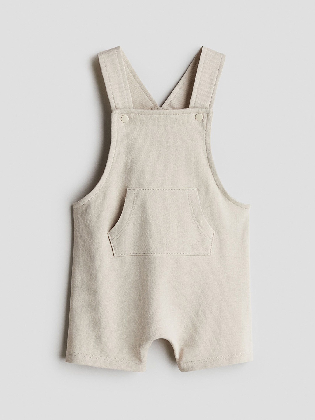 

H&M Sweatshirt Dungaree Shorts, Beige
