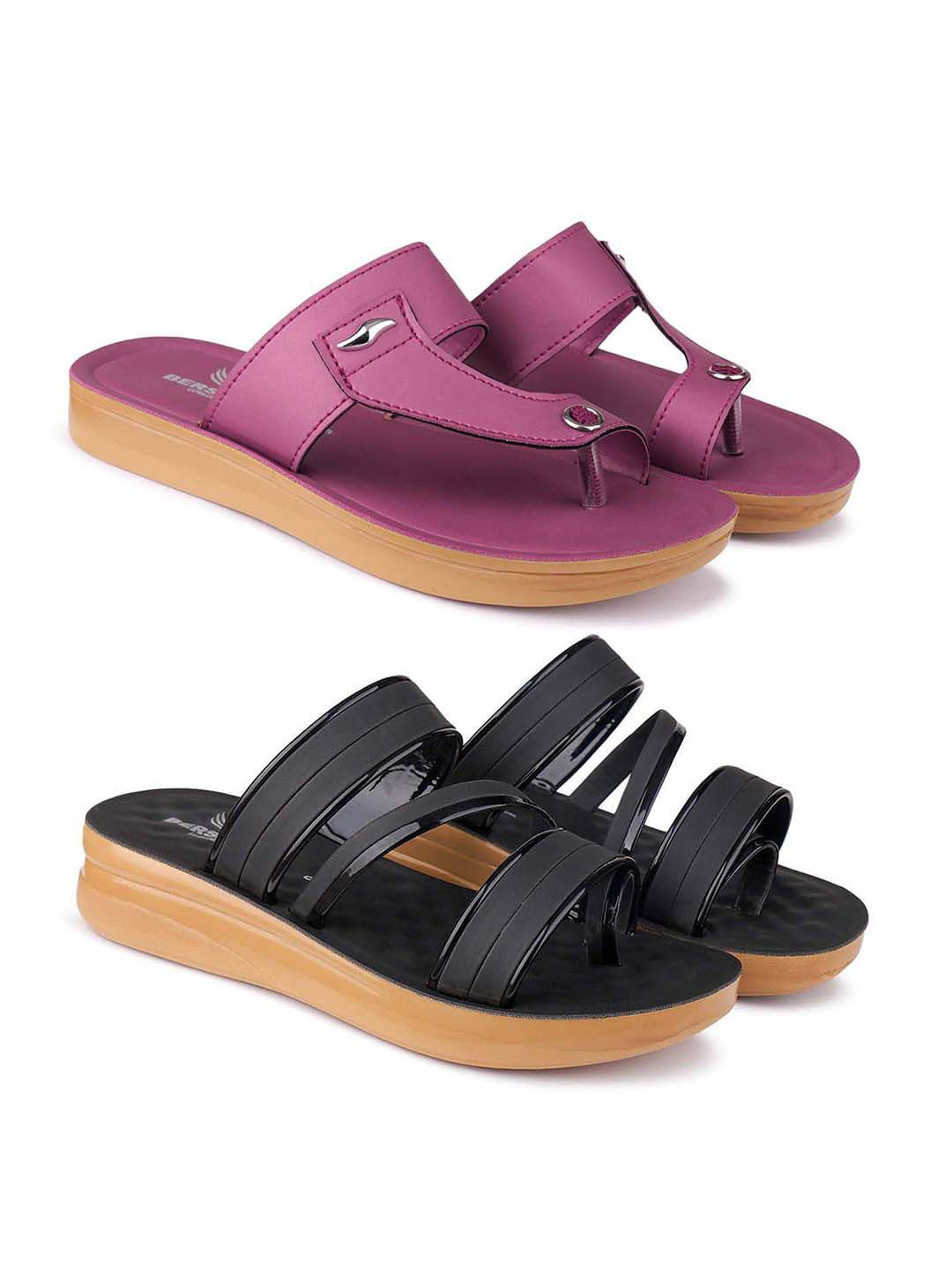 

BERSACHE Women Open Toe Flats, Purple