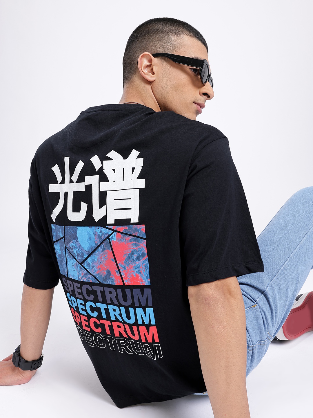 

Kook N Keech Urban Savvy Printed Oversized T-shirt, Black
