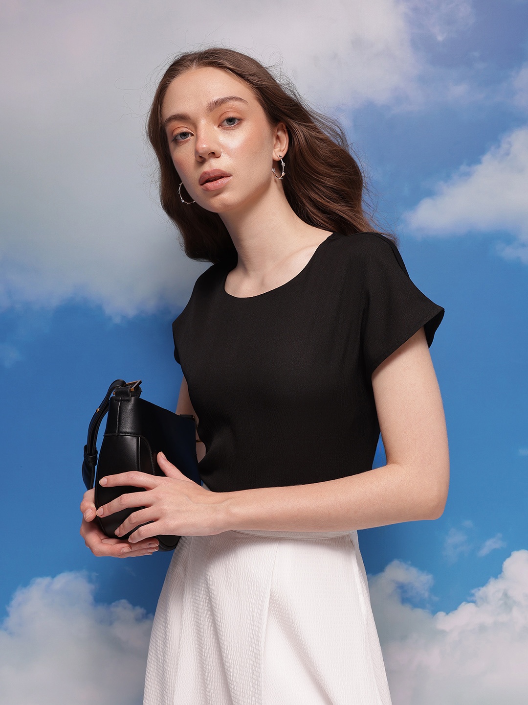 

CORSICA Textured Top, Black