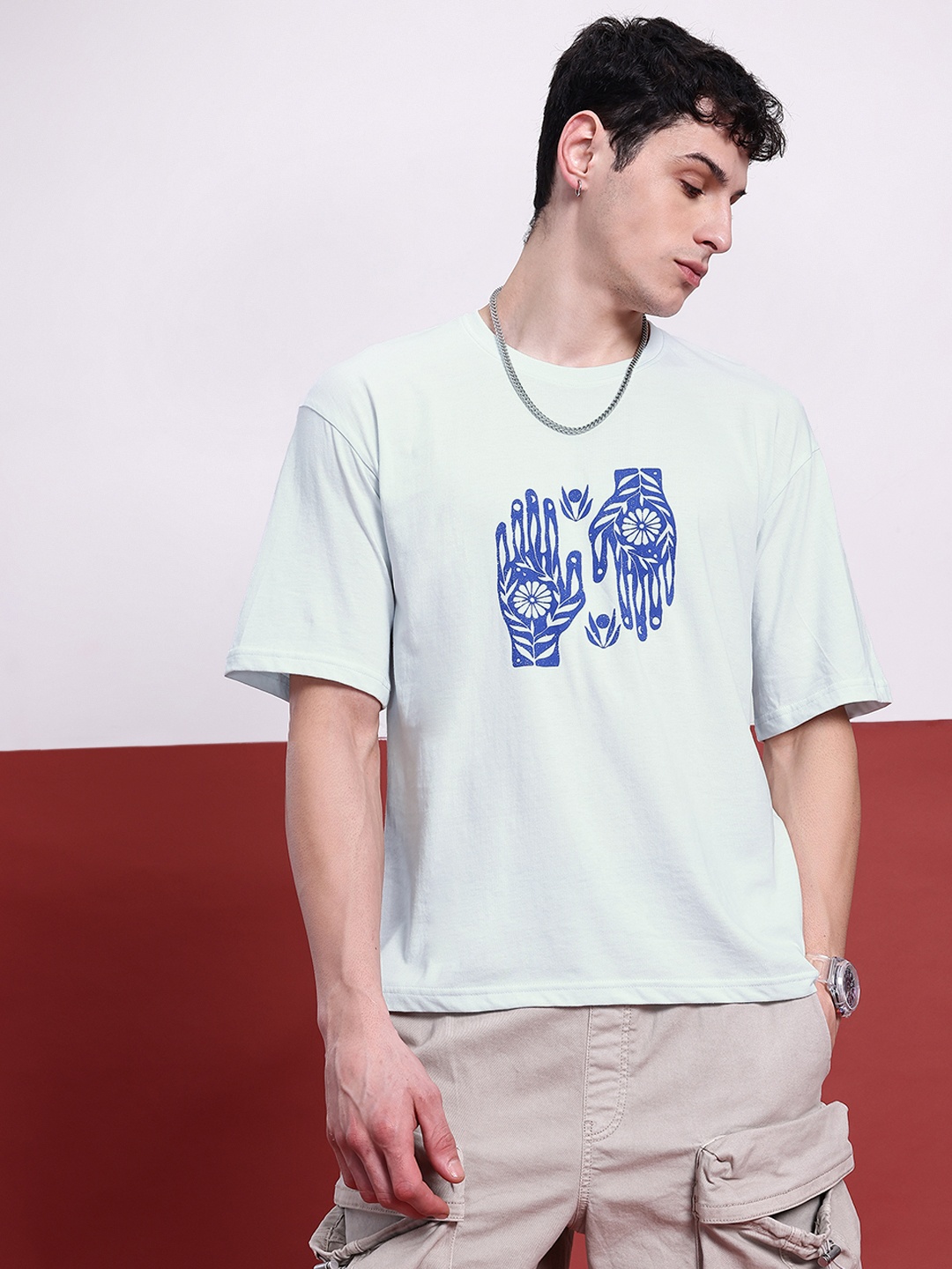 

Kook N Keech Indie Rush Printed Relaxed Fit T-shirt, Blue