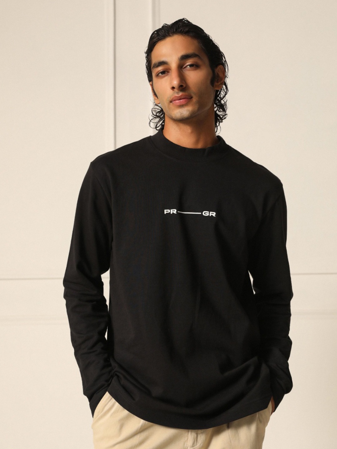 

PRIMAL GRAY Men Organic Cotton T-shirt, Black