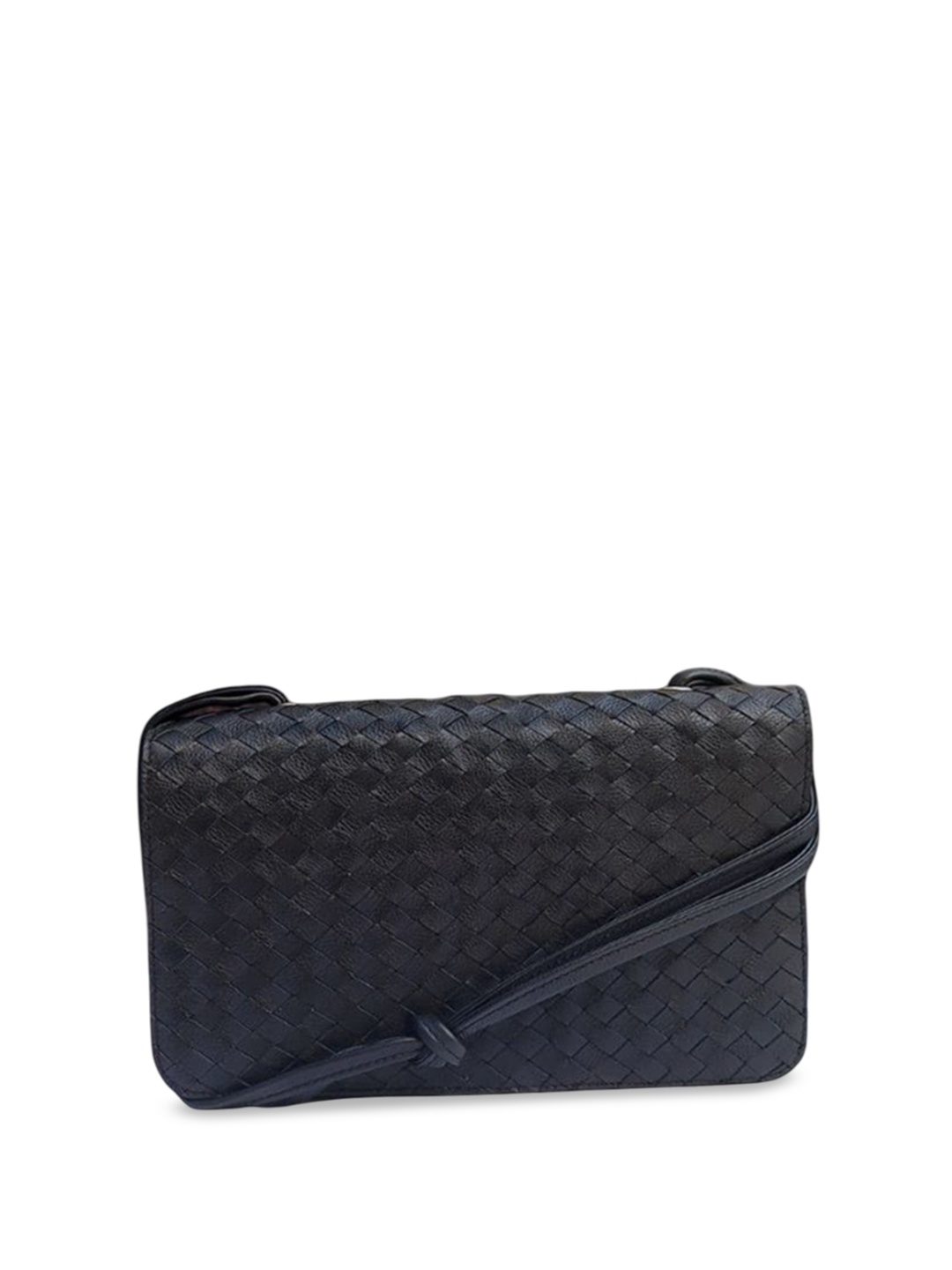 

PERKED Leather Swagger Sling Bag, Black