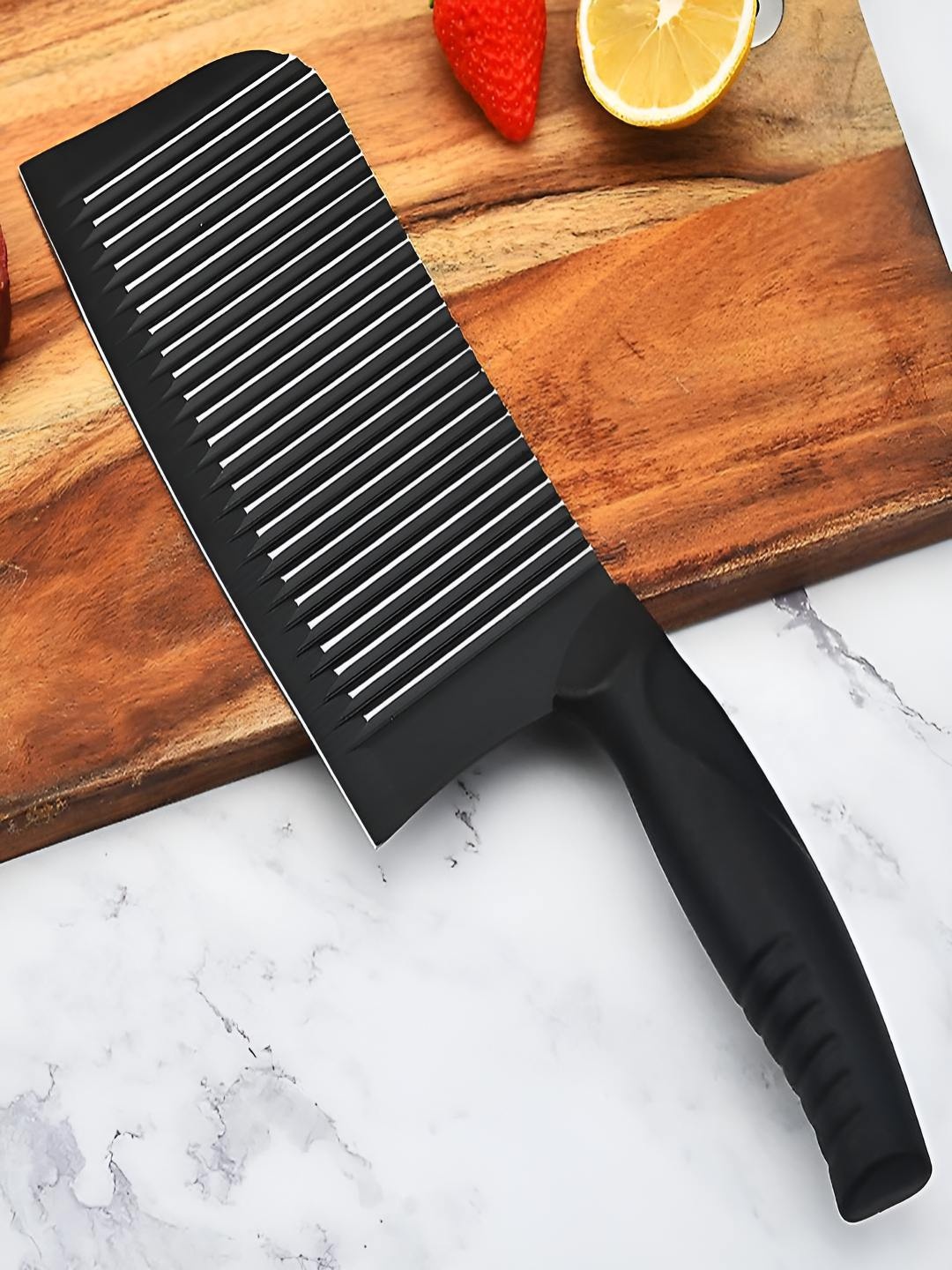 

MACHADO Black and White Textured Stainless Steel Knife
