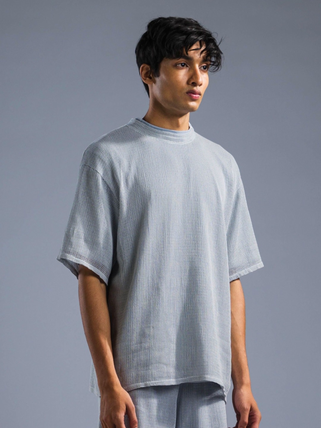 

PRIMAL GRAY Men Raw Edge T-shirt, Blue
